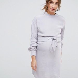 Maternity snap sleeve dress